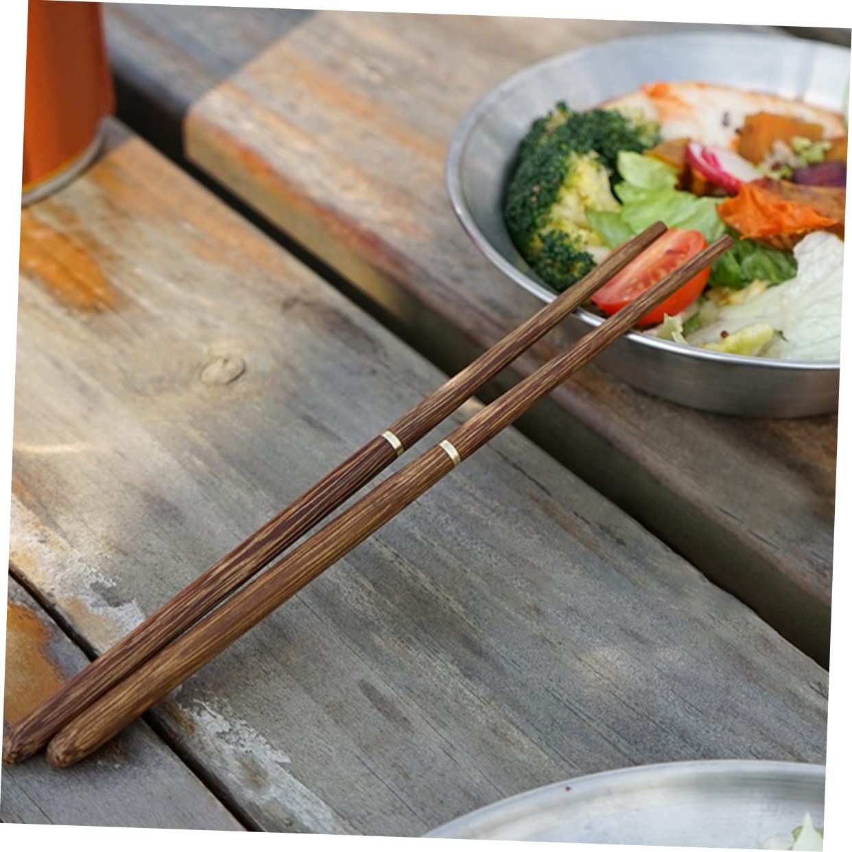 アウトドア キャンプ ポータブル折りたたみ箸 木製 ケースPUバッグ付き Amazon | OFFSCH アウトドア折りたたみ食器 2段箸 木製箸 キャリー